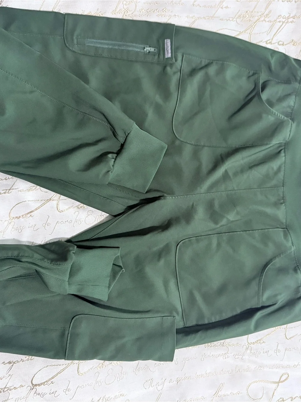 Landau Dark Green Jogger Scrub Pants with Utility Pockets